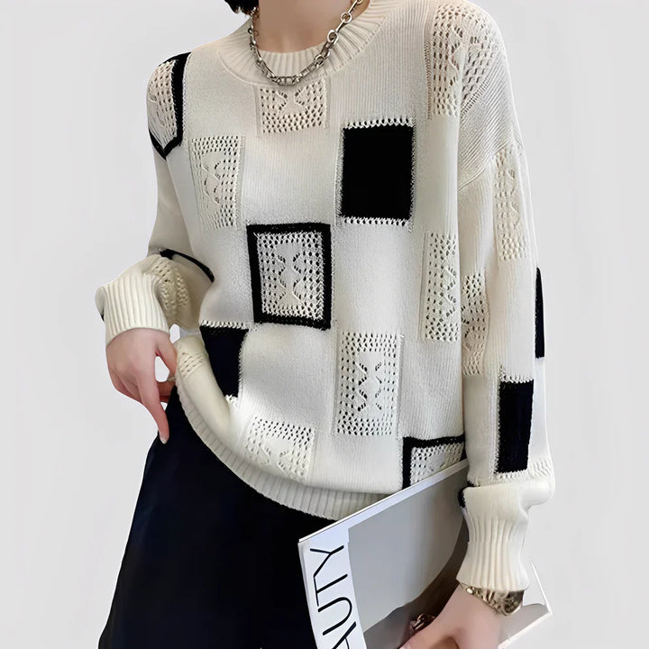 Pull-over féminin à effet cristal