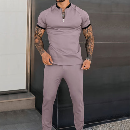 Ensemble sportif deux pièces à manches courtes pour homme