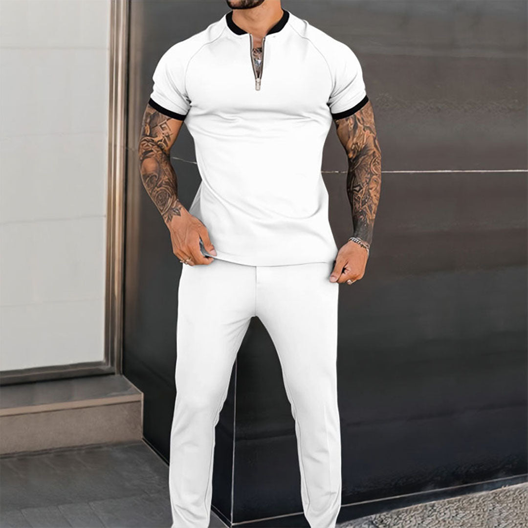 Ensemble sportif deux pièces à manches courtes pour homme