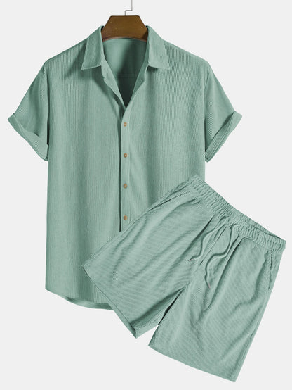 Ensemble Homme Été Chemise Manches Courtes Short