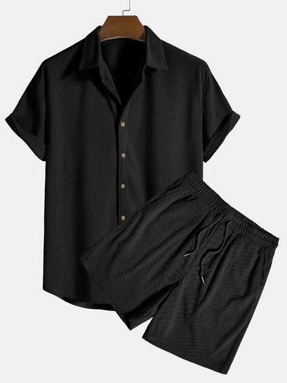 Ensemble Homme Été Chemise Manches Courtes Short