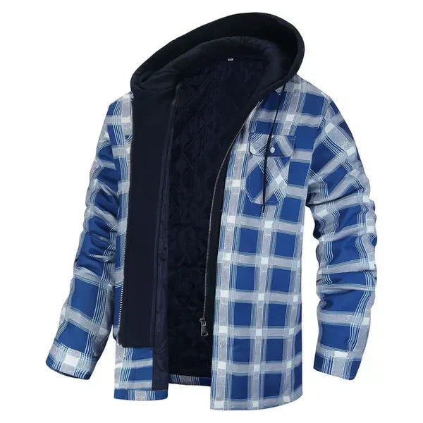 Chemise-veste à carreaux souple style décontracté