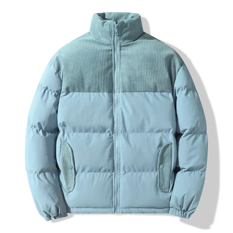 Veste unisexe matelassée style velours côtelé