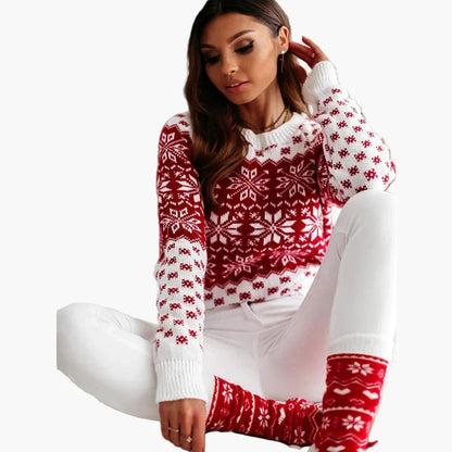 Pull d'hiver scandinave tricot de Noël