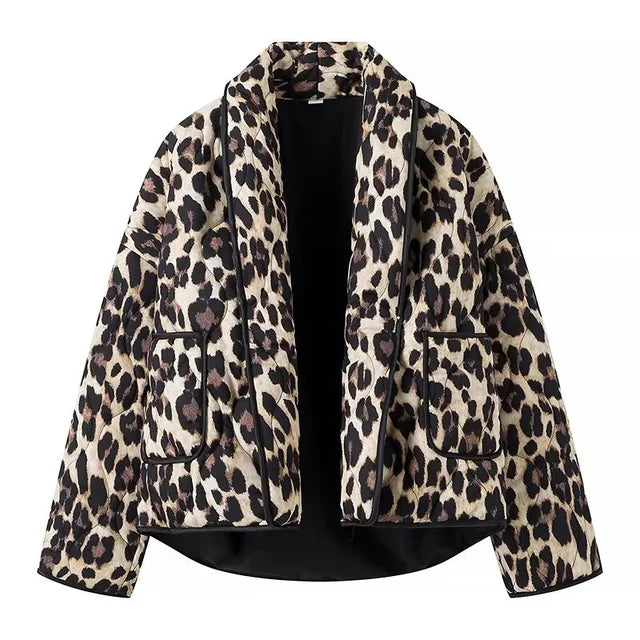 Veste léopard élégante Tendance Femme