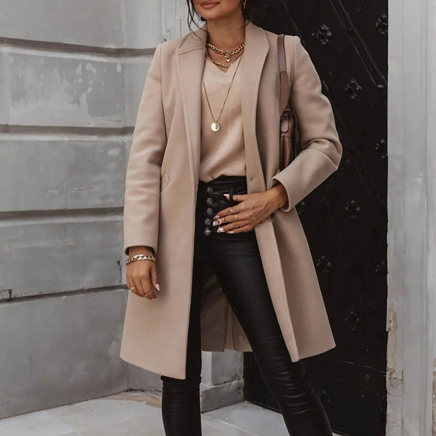 Manteau en laine sur mesure Élégant Classique