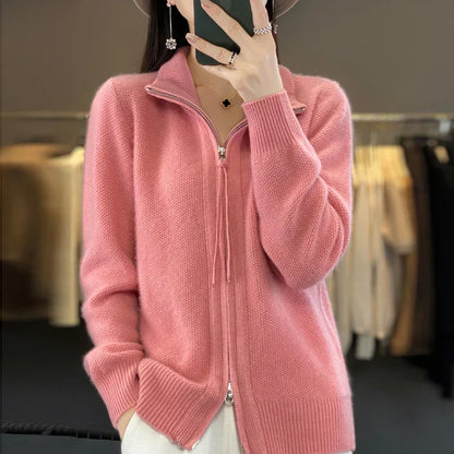 Gilet en laine Double fermeture éclair Haute qualité Doux