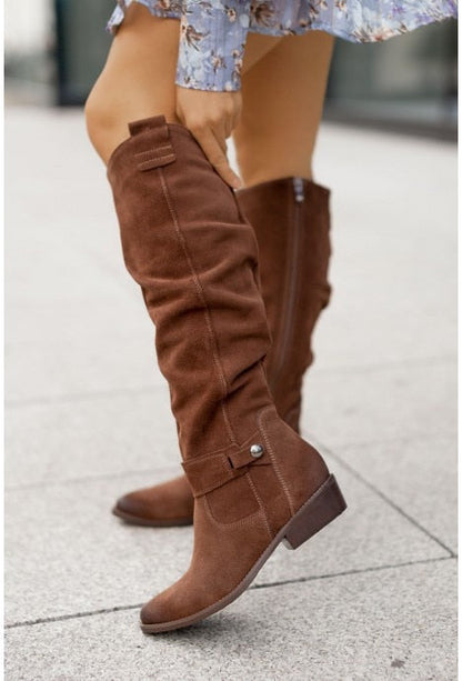 Bottes élégantes pour femme Rétro Genou Confortables