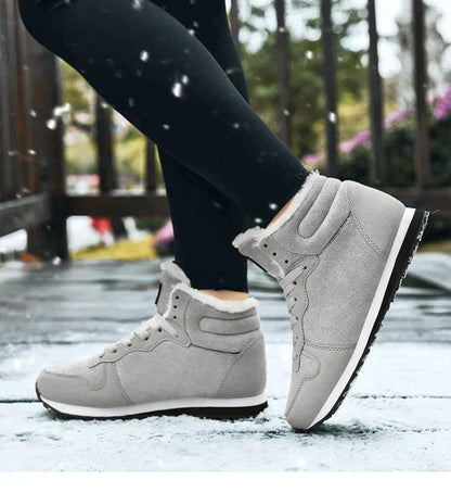 Bottes d'hiver femme chaudes doublées robustes