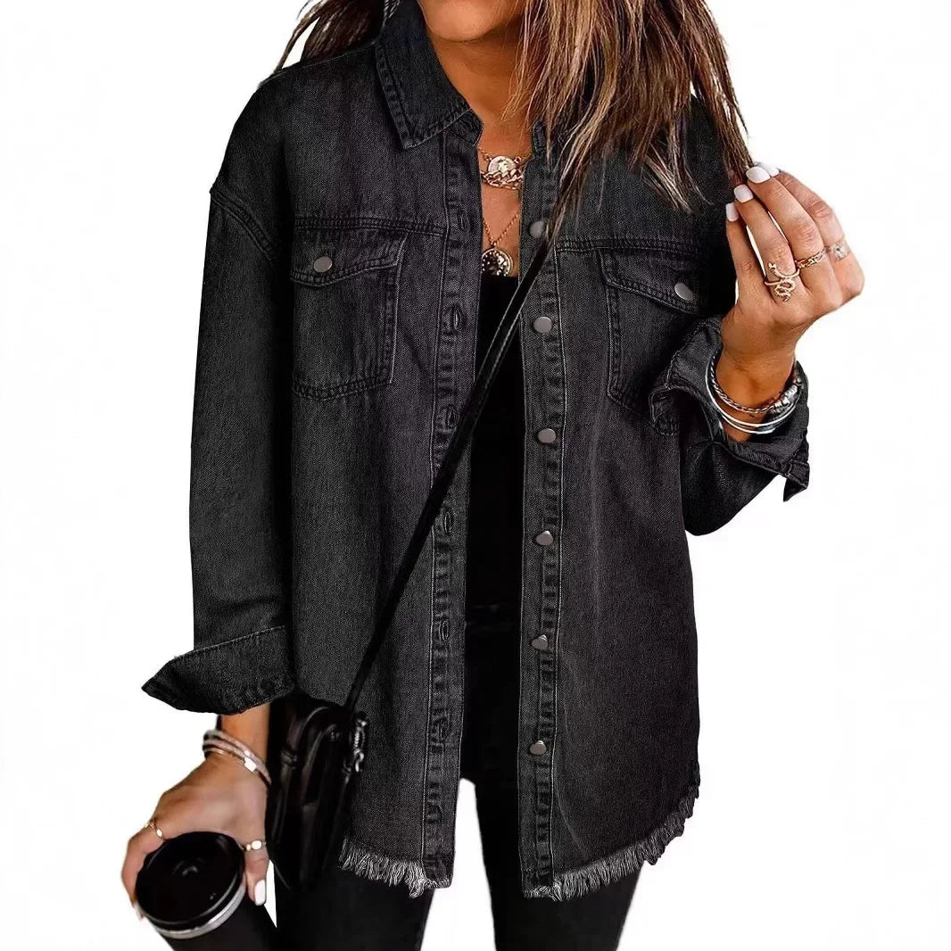 Modisches Denim-Jackett Damen - IdealeKleiden