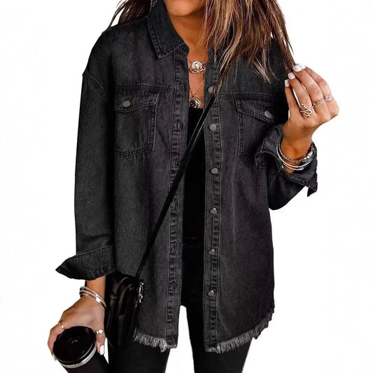 Modisches Denim-Jackett Damen - IdealeKleiden