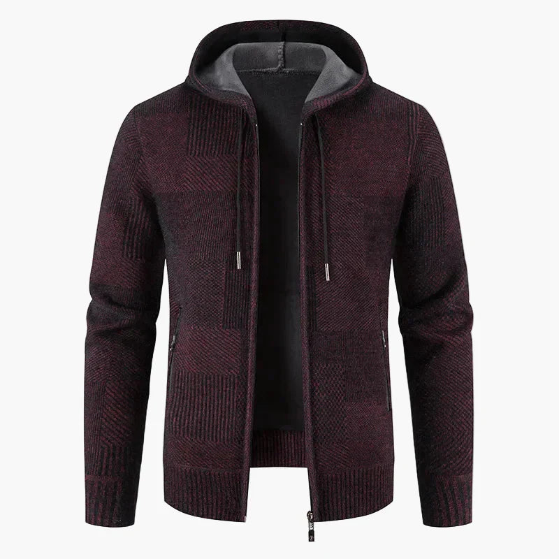 Gilet en maille à capuche - Veste d'hiver chaude pour femme