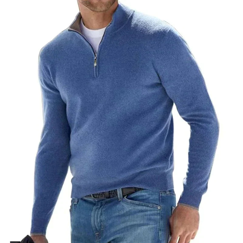 Pull moderne pour homme avec fermeture éclair