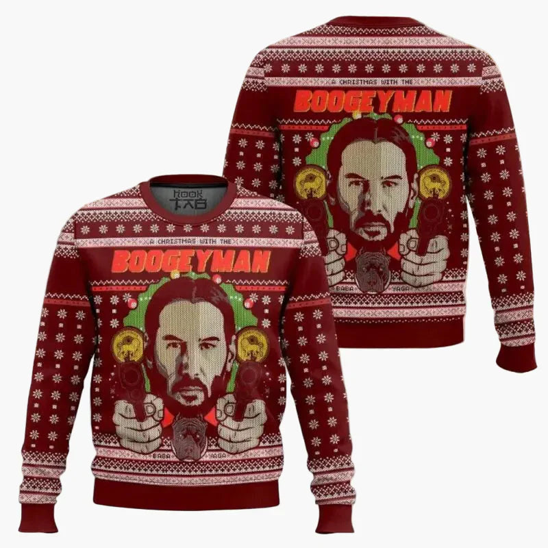 Pull de Noël amusant Motif fantaisie Wick-Mas