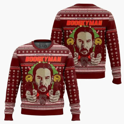 Pull de Noël amusant Motif fantaisie Wick-Mas
