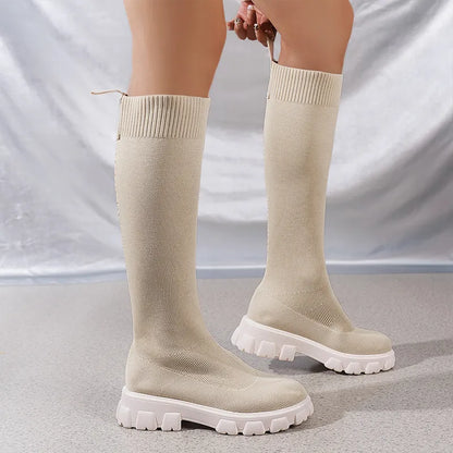 Bottines confortables en stretch pour femme