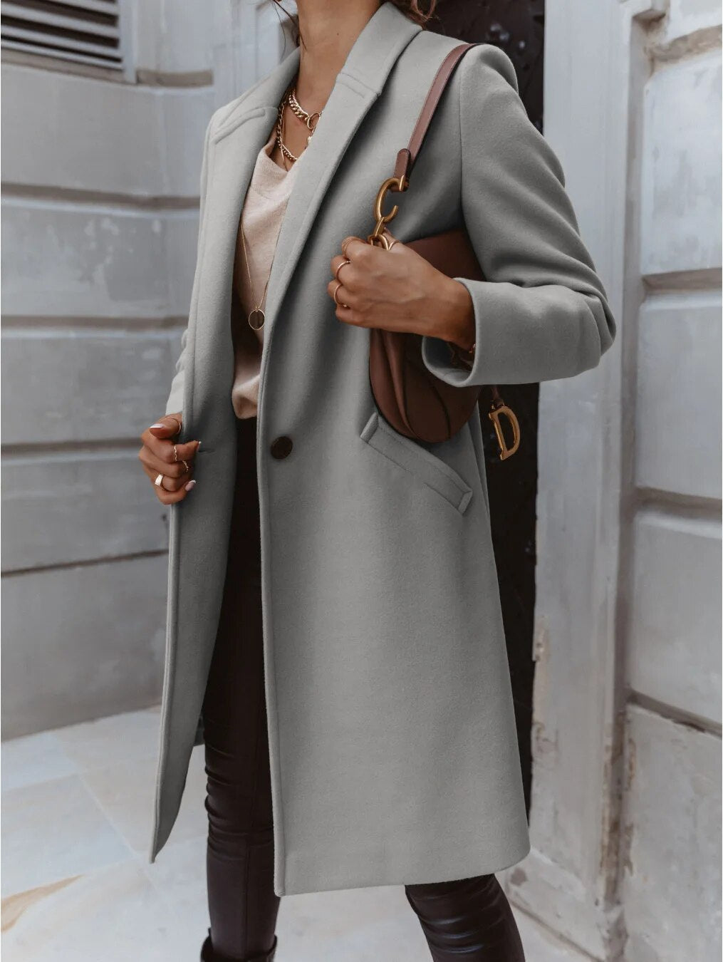Manteau en laine sur mesure Élégant Classique