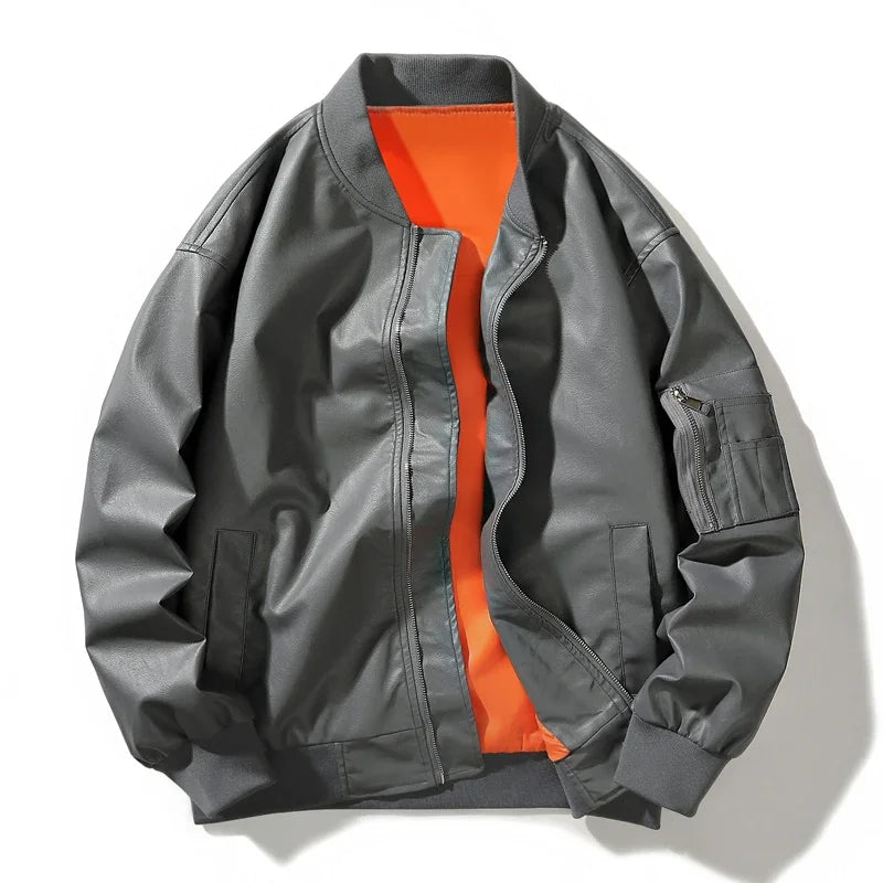 Bomber en cuir végan Design élégant