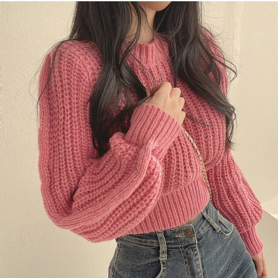 Élégant pull d'hiver à manches longues pour femmes