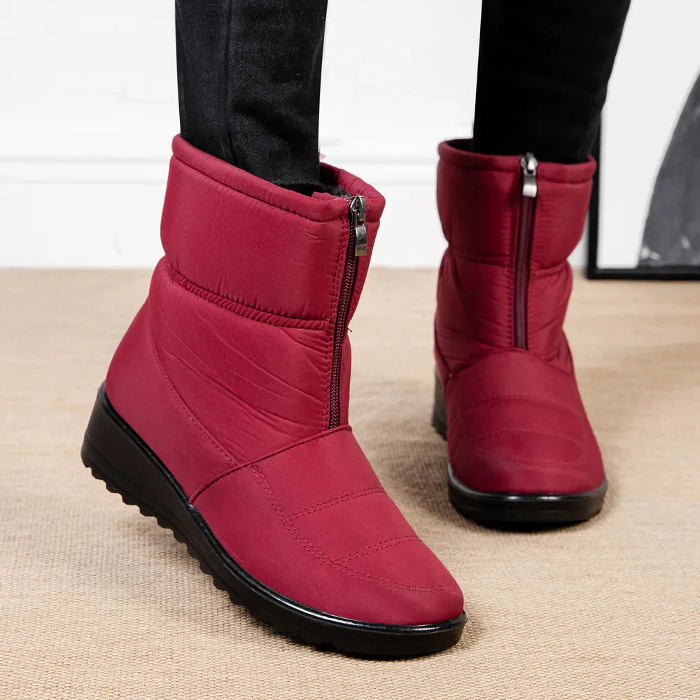 Bottines souples femme | Bottes d'hiver matelassées et imperméables