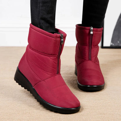 Bottines souples femme | Bottes d'hiver matelassées et imperméables