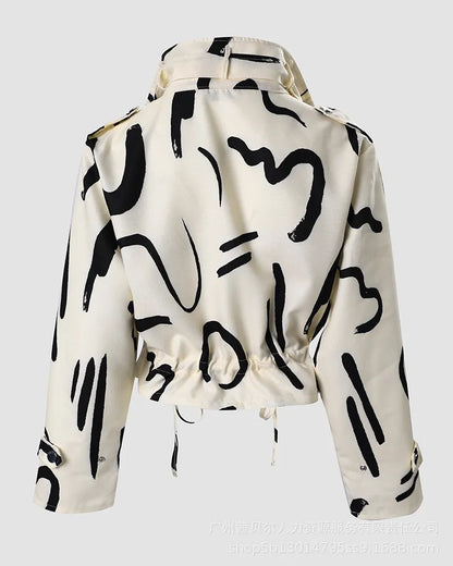 Trendige Lederjacke Schmerz-Design - IdealeKleiden