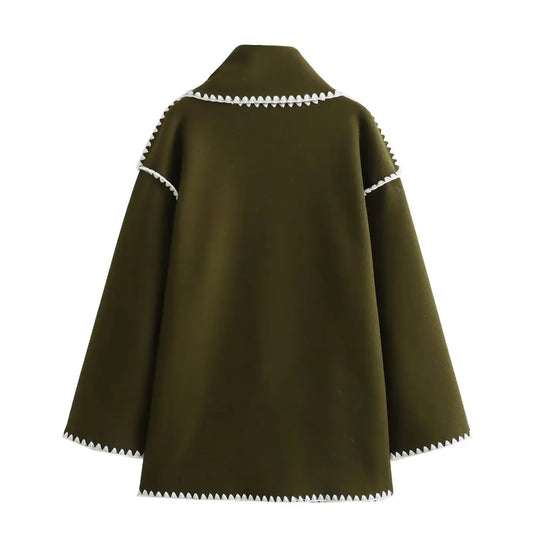 Elegantes Kleid | Französischer Chic Mantel - IdealeKleiden