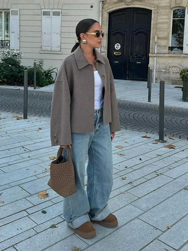 Doudoune femme mi-saison avec boutons Veste femme