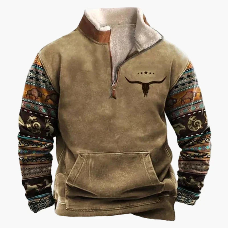 Pull Western stylé motif aztèque