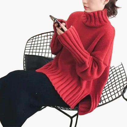 Grand pull oversize col montant hiver