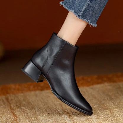 Stilvolle Stiefeletten Chunky Absatz Damen - IdealeKleiden