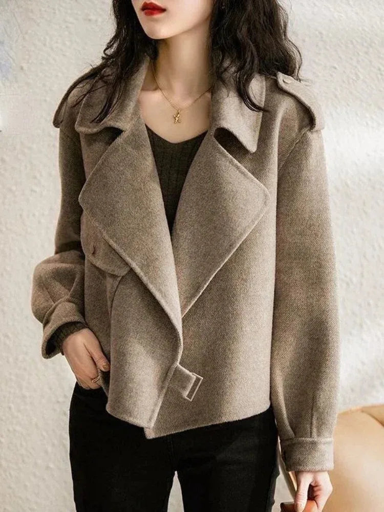 Manteau Cachemire Femme Court Moderne