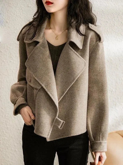 Manteau Cachemire Femme Court Moderne