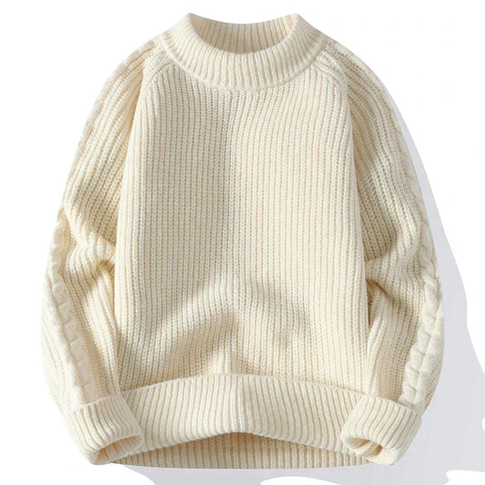 Herren Pullover Grobstrick Klassik Design - IdealeKleiden