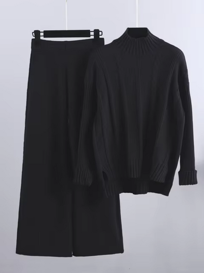 Ensemble robe et gilet en maille tendance pour femme