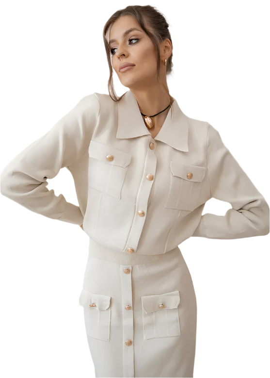 Ensemble cardigan doux pour femme