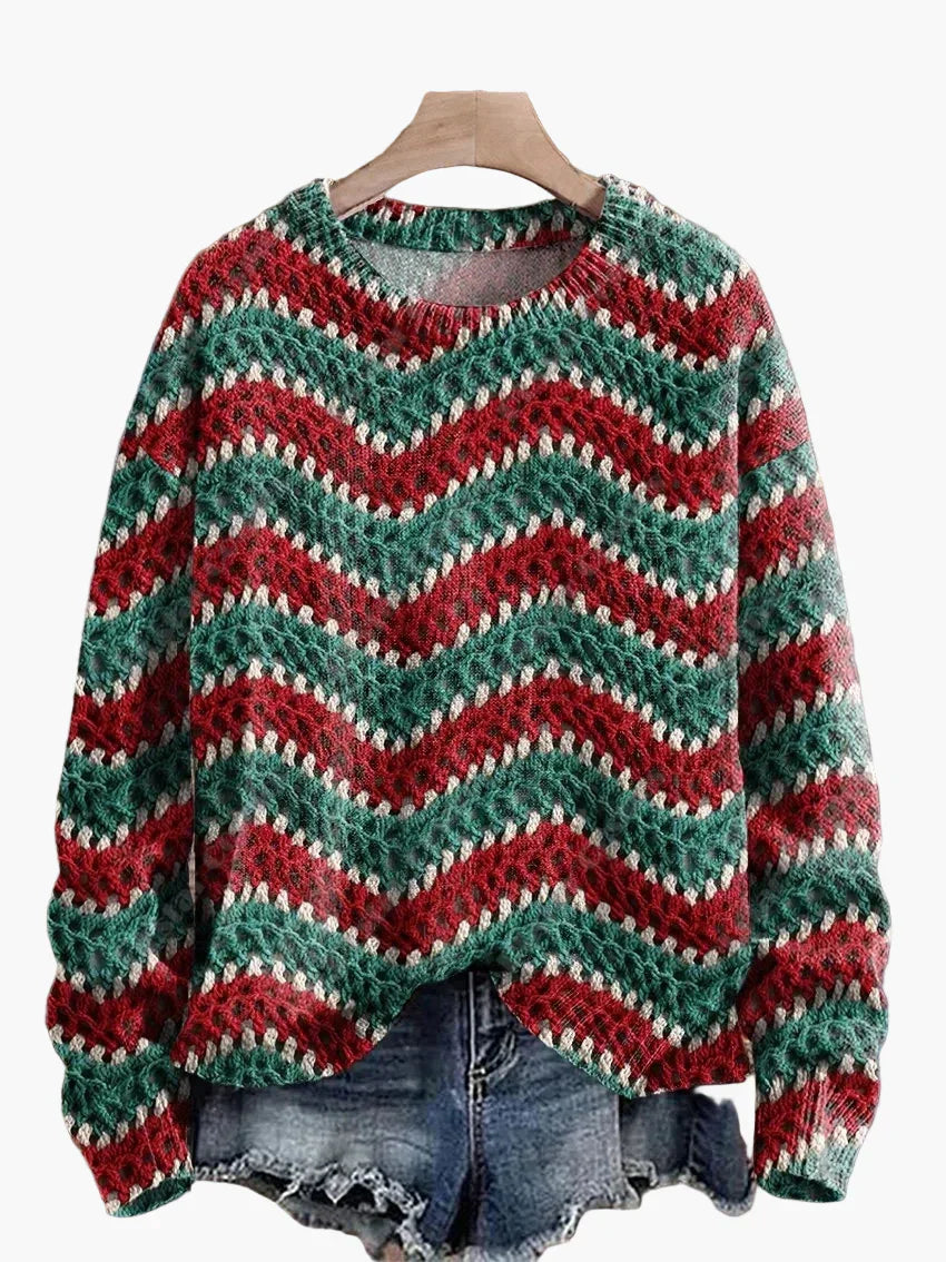 Pull de Noël festif brodé en 3D