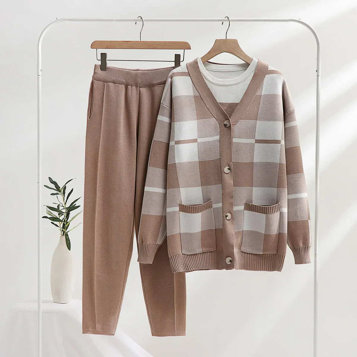 Ensemble 3 pièces doux pour femme