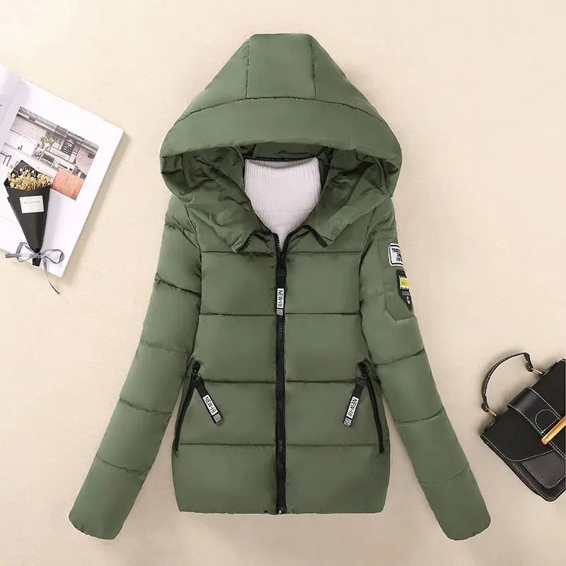 Doudoune chaude doublée à capuche