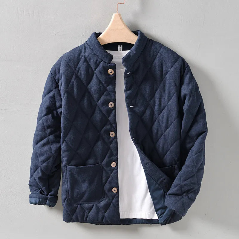 Veste d'été homme moderne boutons motif losanges