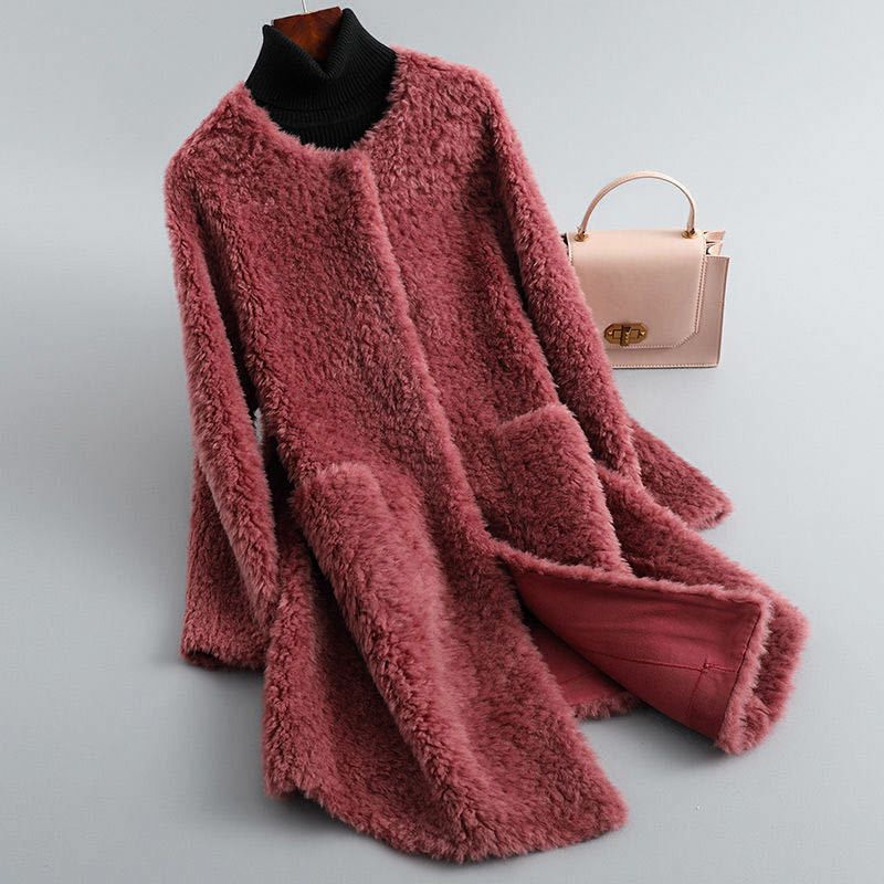 Manteau d'hiver de luxe doux et élégant