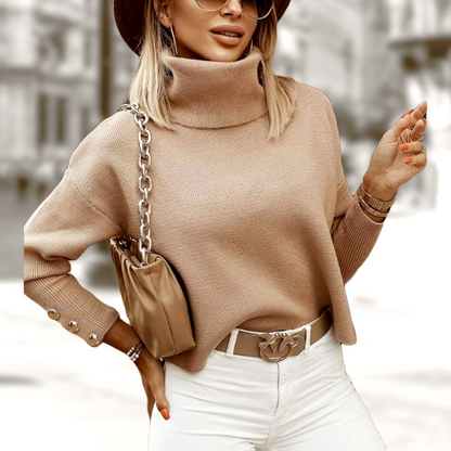 Stylische Damenpullover Rollkragen - IdealeKleiden