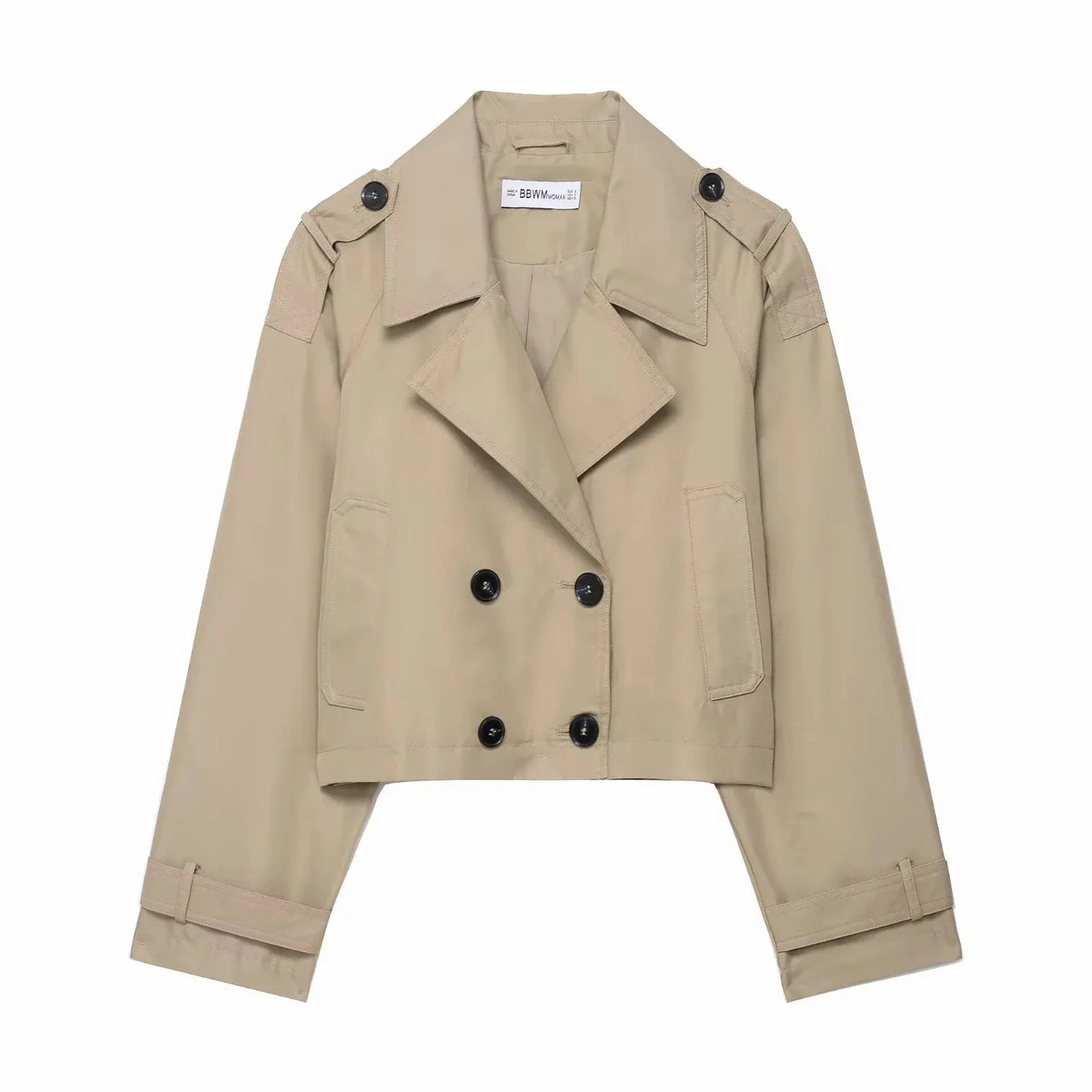 Trench-coat classique pour femme avec poches pratiques