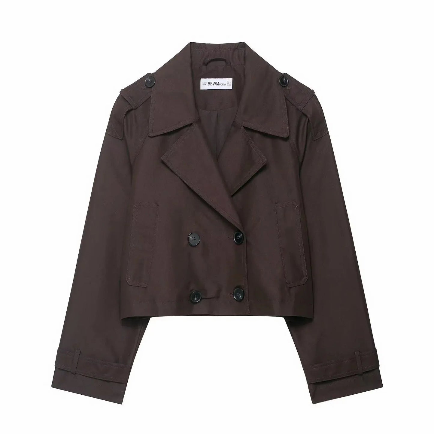 Trench-coat classique pour femme avec poches pratiques