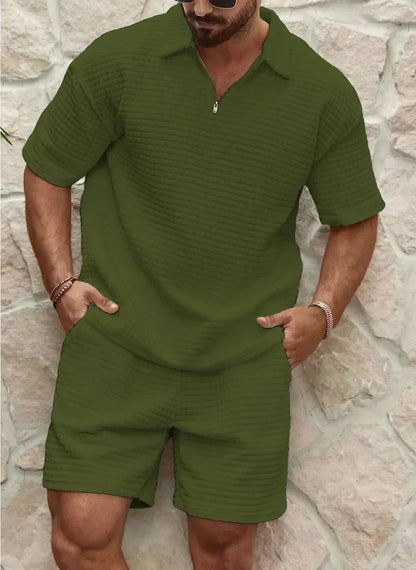 Ensemble d'été homme polo manches courtes deux pièces