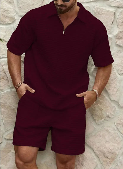 Ensemble d'été homme polo manches courtes deux pièces