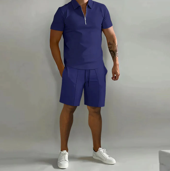 Ensemble short et chemise d'été à manches courtes pour homme