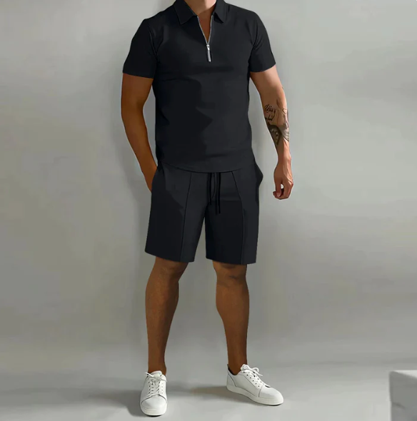Ensemble short et chemise d'été à manches courtes pour homme