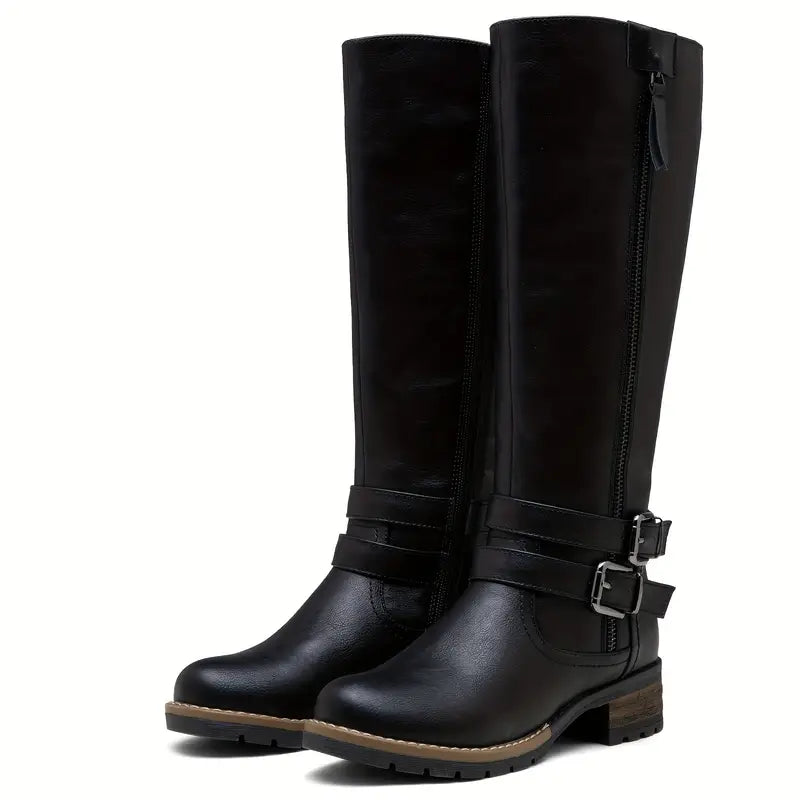 Bottes femme genouillères à lacets élégantes