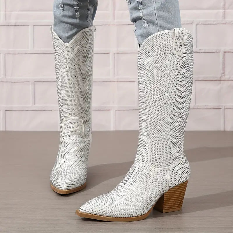 Bottes femme scintillantes style western